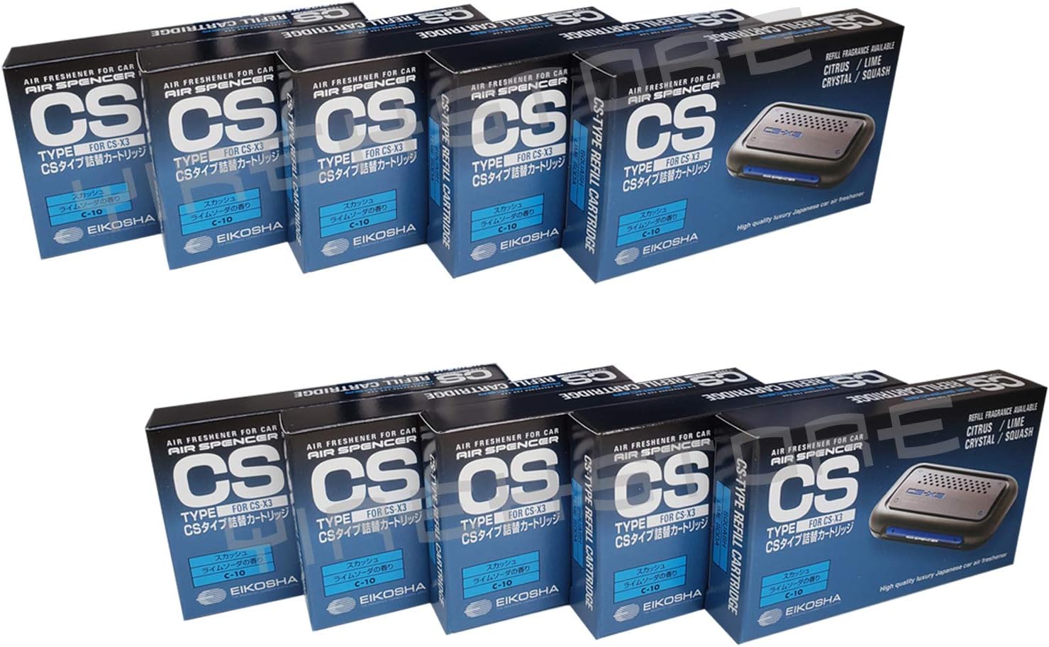 CS-X3 Refill 10 Packs CSX3 Wholesale Squash Air Spenser Squash JDM Car Air Freshner
